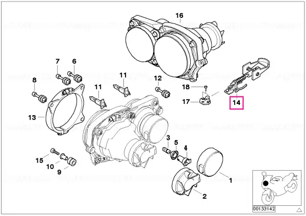 Head light vertical aim control - BMW Motorrad Reducere de preț