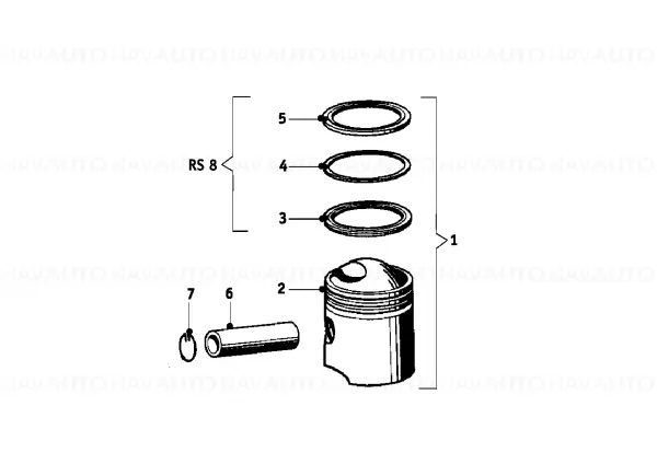 Piston FÜR ZYL. 69,50 - BMW Motorrad Ofertă specială