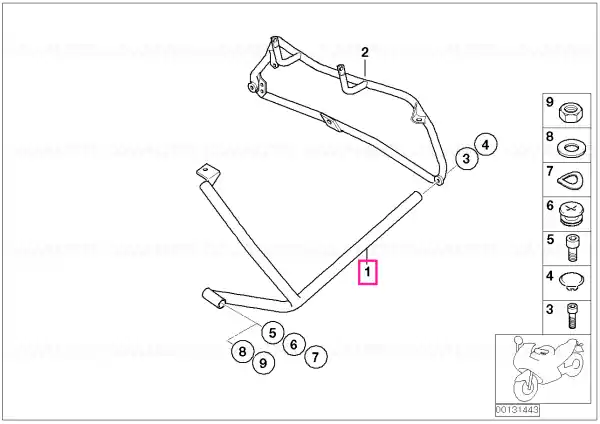 Ofertă exclusivă Protection bar rear right VA - BMW Motorrad