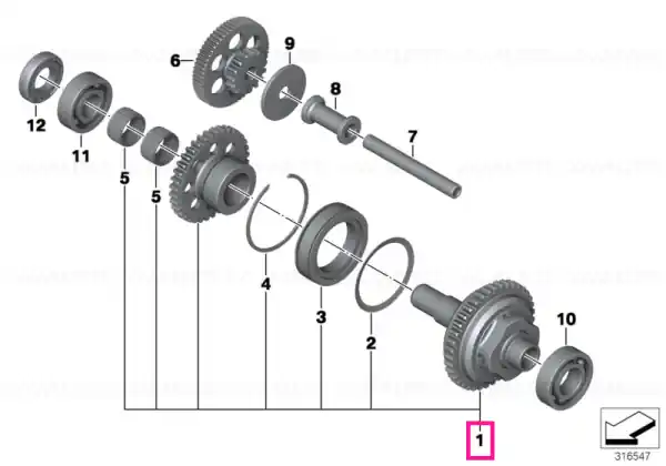 Plată sigură Starter overrunning clutch - BMW Motorrad