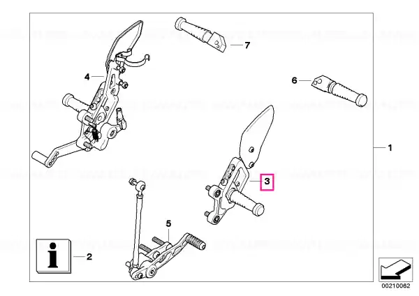 Footrest plate, left - BMW Motorrad Mai ieftin