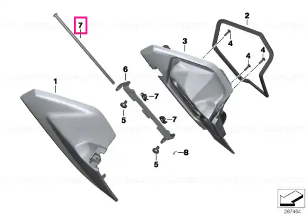 Stud, storage compartment, hinge - BMW Motorrad Discount