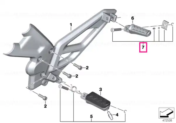 Chilipir Montare repoziție spate - BMW Motorrad