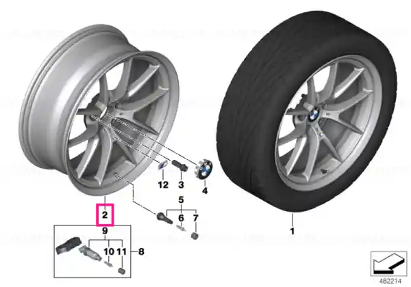 Reducere extra Wheel rim light alloy Orbit grey matt 10X20 ET:40 - BMW