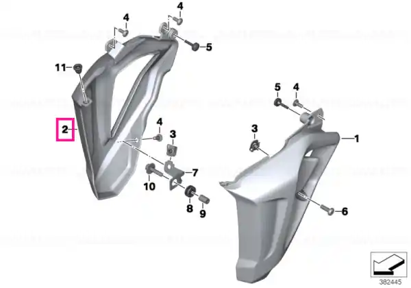 Reducere specială Capac radiator dreapta - BMW Motorrad