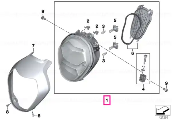 Plată sigură Headlight - BMW Motorrad