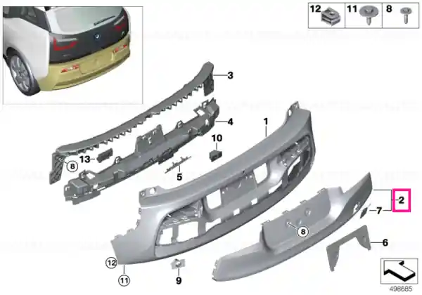 Capac bara spate grunduit - BMW Comandă acum