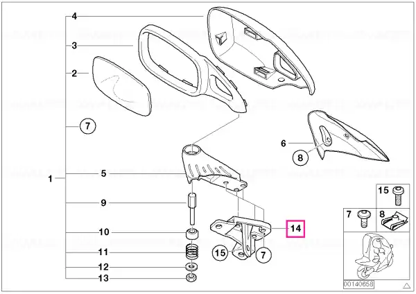 Plată securizată Suport stânga - BMW Motorrad