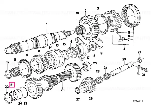 Spacer 44X36,5X1,8 - BMW Retur ușor