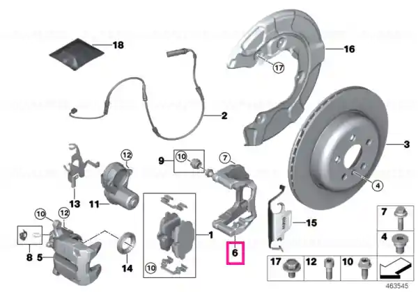 Caliper carrier blue right - BMW Nu rata
