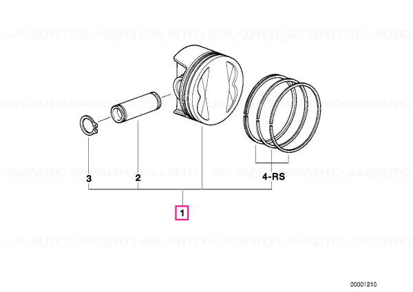 piston, anti-bluesmoke AB + 580-590GR - BMW Motorrad Expediere rapidă