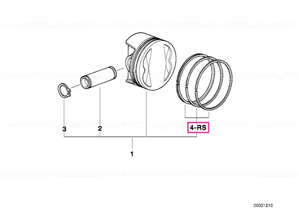 Disponibil imediat Kit reparație segmenți piston D=99 - BMW Motorrad