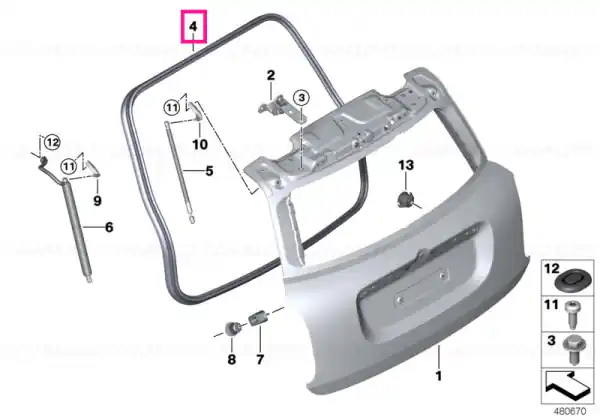 Ofertă specială Garnitură capac portbagaj - BMW - Mini