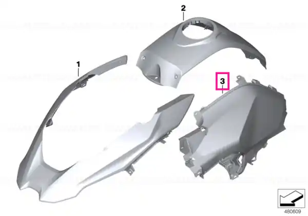 Trim rezervor dreapta MAGELLAN-GREY - BMW Motorrad Livrare rapidă