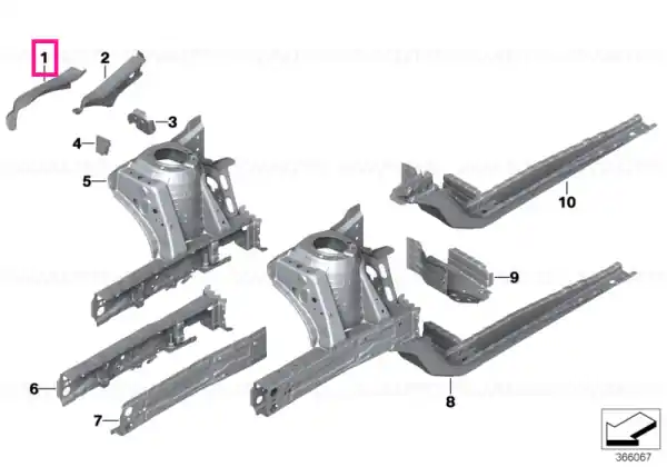 Strut suport aripa exterior stânga - BMW Super ofertă