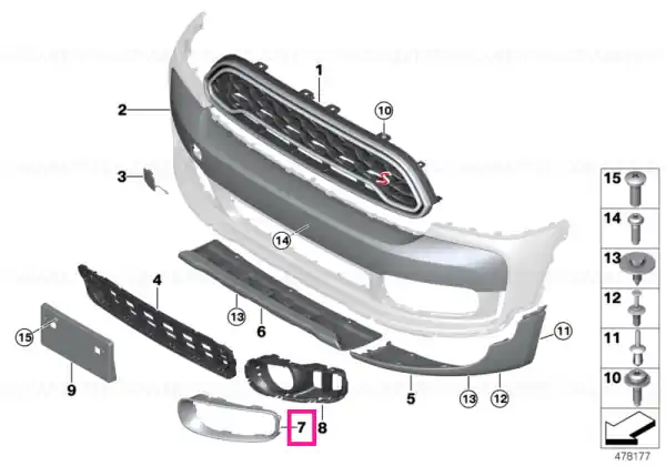 Inel trim far față dreapta ALL4/CHROM ALL4 / CHROM - BMW - Mini Ofertă exclusivă