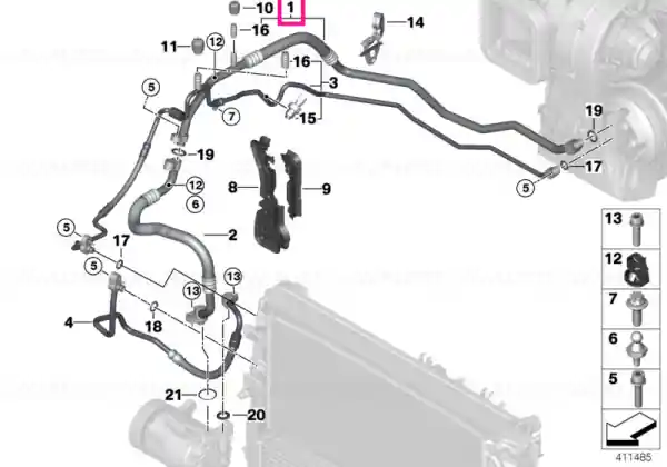 Refrigerant line IWT R1234YF - BMW Popular