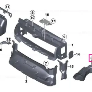 Air duct, brake, left - BMW Cel mai vândut