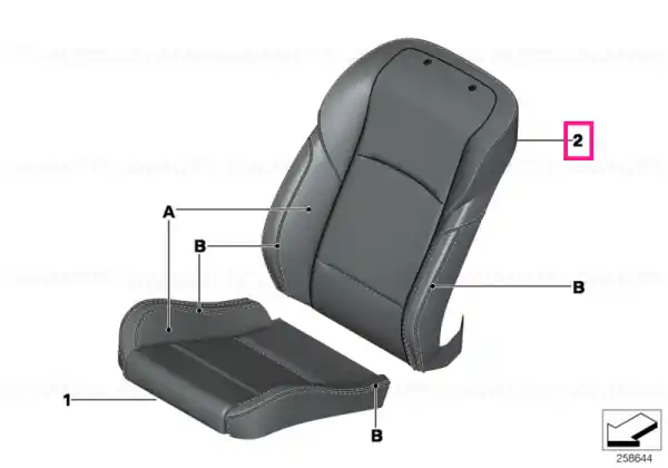 Capac spătar scaun sport piele INDIVIDUAL - BMW Super ofertă