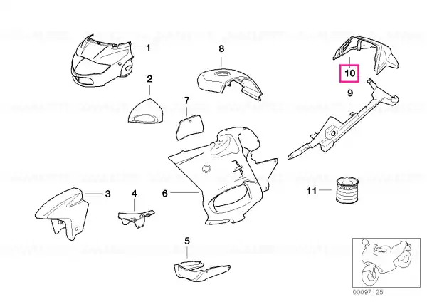Disponibil imediat Tail part PIEMONTROT - BMW Motorrad
