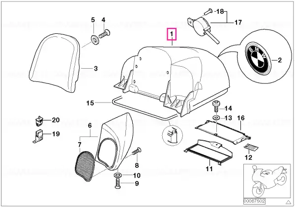 Super ofertă Topcase lid MAGNESIUMSCHW. - BMW Motorrad