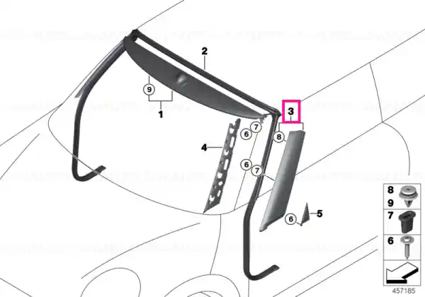 Acoperire coloană A stânga - BMW - Mini Disponibil imediat