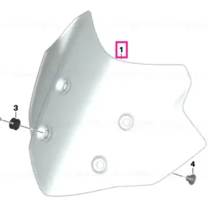 Windshield, clear L=200MM - BMW Motorrad Preț mic