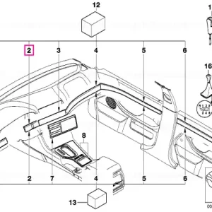 Wooden strip,instrument panel cent. left PAPPEL NATUR - BMW Lichidare de stoc