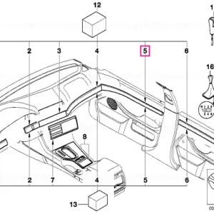 Wooden strip, door front left PAPPEL NATUR - BMW Nu rata