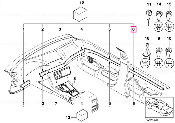Wooden strip, door rear right PAPPEL NATUR - BMW Calitate înaltă