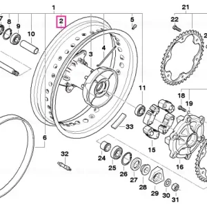 Wheel rim rear 4,25X17 - BMW Motorrad Discount