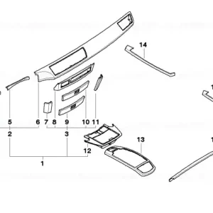 Wood panel, instrument panel, left ESCHE HELL - BMW Cumpărături sigure