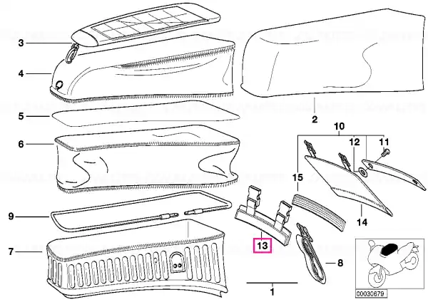 attachment, tank rucksack front - BMW Motorrad Expediere rapidă