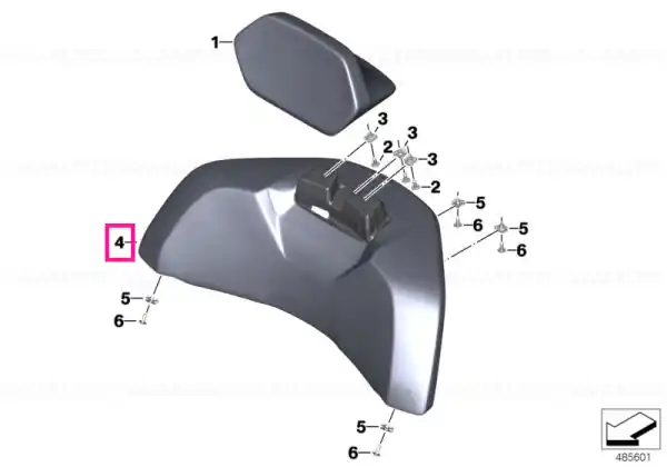 Backrest for Top Case - BMW Motorrad Nu rata