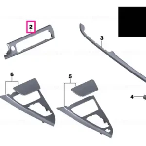 Wood panel, instrument panel, centre PIANOLACK SW/SW - BMW Ofertă specială