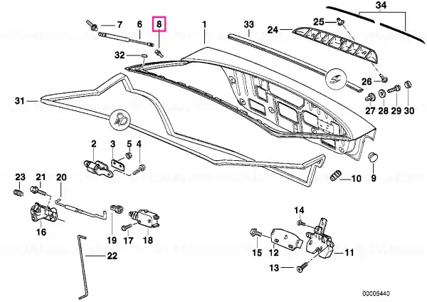 Doar azi Ball pin M6 - BMW