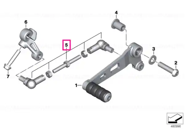 Set tija schimbator de viteze - BMW Motorrad Reducere specială