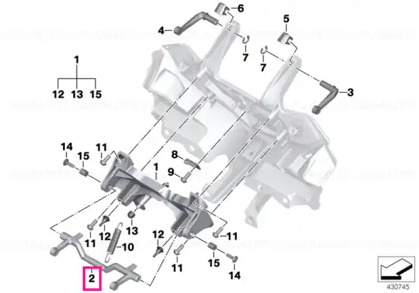 Palan ajustare inferior - BMW Motorrad Retur ușor