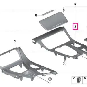 Acoperire consola centrala aluminiu TRACE - BMW Livrare gratuită