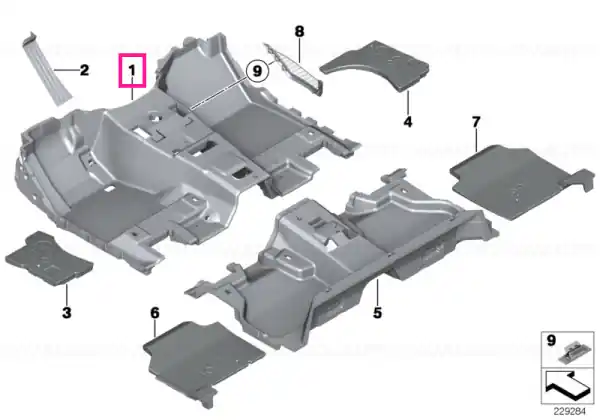 Noutate Tapiterie podea fata ANTHRAZIT - BMW