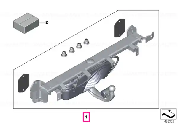 Mai ieftin Set, trailer tow hitch, electr. pivoting - BMW