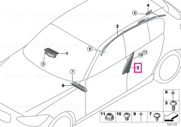 Side airbag, front left seat OYSTER 71 - BMW Reducere de preț