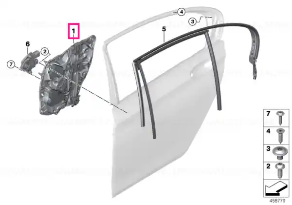 Carrier, door rear right - BMW Cel mai bun preț