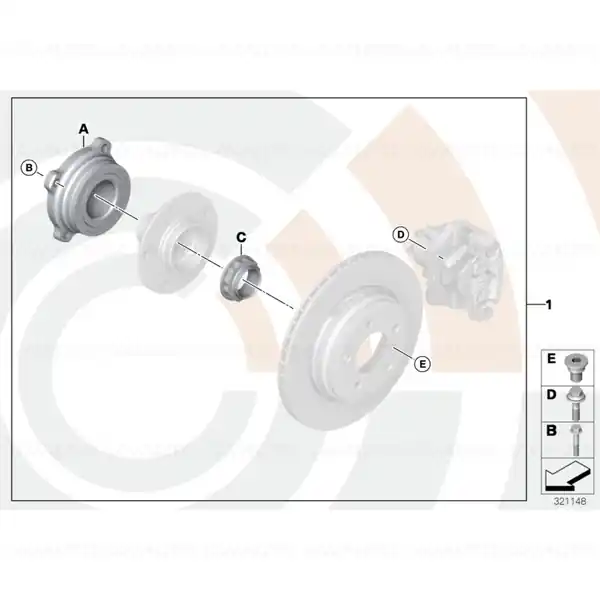 Kit reparatie rulment roata Value Parts - BMW X3 F25; X4 F26 - spate Popular