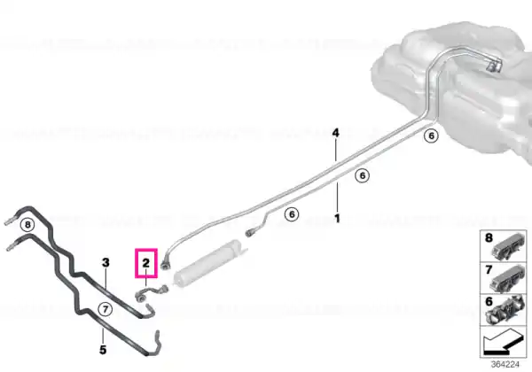 Reducere de preț Fuel feed line, filter - BMW