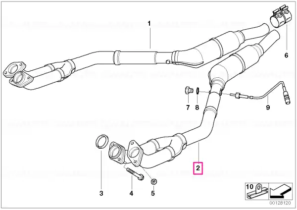 Țeavă eşapament catalizator cil. 5-8 ZYL.5-8 - BMW Super ofertă