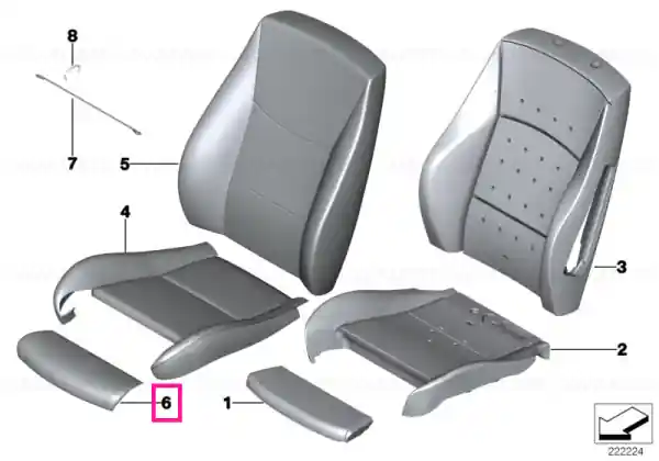 Premium Capac suport coapsa ELFENBEINWEISS - BMW