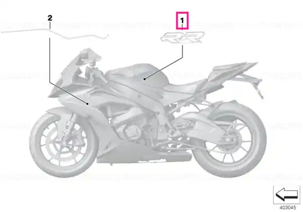 Lettering, fuel tank, left - BMW Motorrad Livrare rapidă