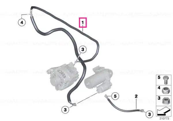 Cablu alternator-demaror B+ - BMW Nu rata