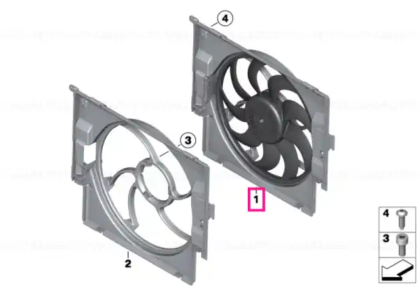 Carcasă ventilator cu ventilator 600W - BMW Promoție